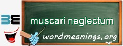 WordMeaning blackboard for muscari neglectum